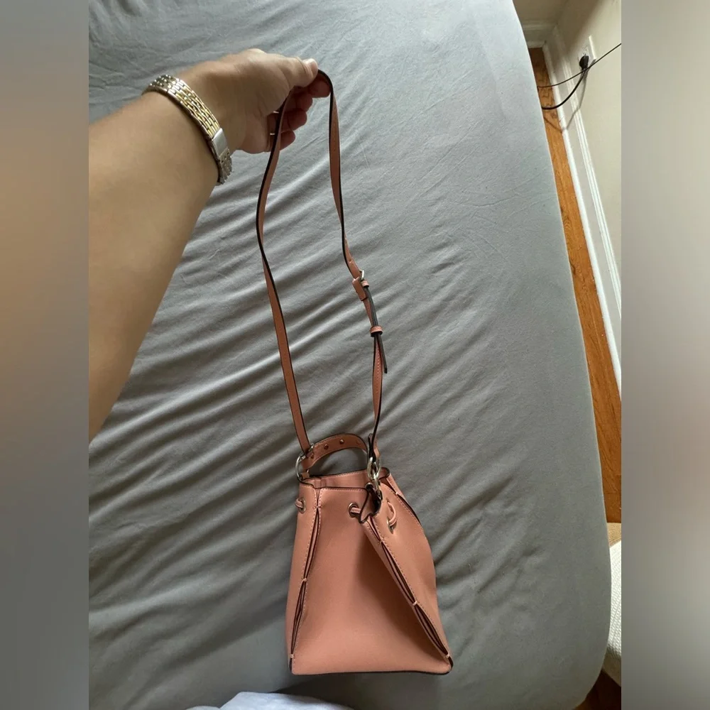 Zara Pink Mini Bucket Bag NWOT Never Worn — Cute Crossbody Summer Bag - Picture 6 of 9